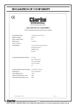 Предварительный просмотр 18 страницы Clarke SPP07 Operating & Maintenance Instructions