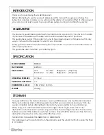 Preview for 2 page of Clarke SSBBQ4 User Manual