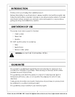 Preview for 2 page of Clarke STP12 Operation & Maintenance Instructions Manual