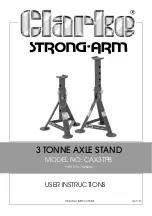 Предварительный просмотр 1 страницы Clarke STRONG-ARM CAX3TPB User Instructions