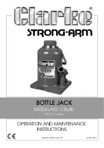 Clarke strong-arm CBJ30 Operation And Maintenance Instructions preview