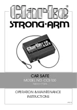 Preview for 1 page of Clarke Strong-Arm CCS100 Operation & Maintenance Instructions