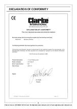 Preview for 10 page of Clarke Strong-Arm CFC1000LR Assembly & User Instructions