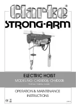 Preview for 1 page of Clarke Strong-Arm CH2500B Operation & Maintenance Instructions Manual