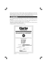 Предварительный просмотр 2 страницы Clarke Strong-Arm CTJ100 Operating & Maintenance Instructions