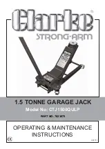 Clarke Strong-Arm CTJ1500QULP Operating & Maintenance Instructions preview