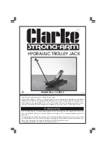 Clarke STRONG-ARM CTJ2GLC Instruction Booklet preview