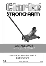 Clarke STRONG-ARM CTJ3000QLB Operation & Maintenance Instructions Manual preview