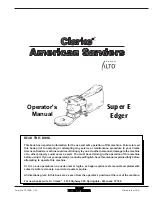 Предварительный просмотр 1 страницы Clarke Super E Edger Operator'S Manual