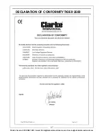 Предварительный просмотр 27 страницы Clarke TIGER 2500 Operation & Maintenance Instructions Manual