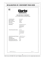 Предварительный просмотр 28 страницы Clarke TIGER 2500 Operation & Maintenance Instructions Manual