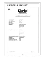 Предварительный просмотр 25 страницы Clarke TIGER1700 Operation & Maintenance Instructions Manual