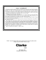 Preview for 37 page of Clarke ultra speed Operator'S Manual