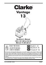 Clarke Vantage 13 Operator'S Manual preview