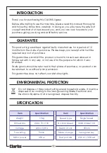 Предварительный просмотр 2 страницы Clarke Woodworker 6462160 Operating & Maintenance Instructions