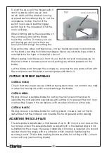 Предварительный просмотр 10 страницы Clarke Woodworker 6462160 Operating & Maintenance Instructions