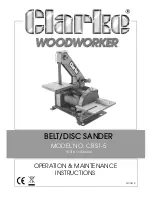 Предварительный просмотр 1 страницы Clarke Woodworker CBS1-5 Operation & Maintenance Instructions Manual