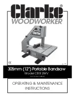 Clarke Woodworker CBS12WV Operating & Maintenance Manual предпросмотр