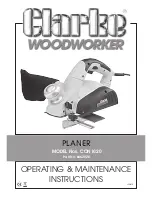 Preview for 1 page of Clarke WOODWORKER CON1020 Operating & Maintenance Instructions