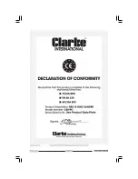 Предварительный просмотр 2 страницы Clarke Woodworker CS6-9C Operating & Maintenance Manual