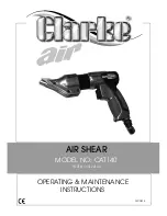 Preview for 1 page of Clarke X-PRO CAT140 Operating & Maintenance Instructions