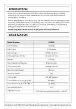 Предварительный просмотр 2 страницы Clarke X-Pro CAT205 Operating & Maintenance Instructions