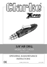 Preview for 1 page of Clarke X-Pro CAT207 Operating & Maintenance Instructions