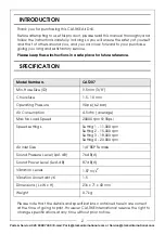 Preview for 2 page of Clarke X-Pro CAT207 Operating & Maintenance Instructions