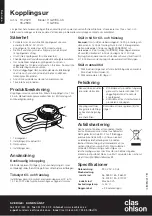 Preview for 2 page of Clas Ohlson 11GW/3A-UK Instruction Manual