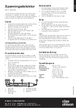 Предварительный просмотр 3 страницы Clas Ohlson 36-2285 Quick Start Manual