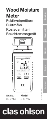 Предварительный просмотр 1 страницы Clas Ohlson 36-7744 Manual