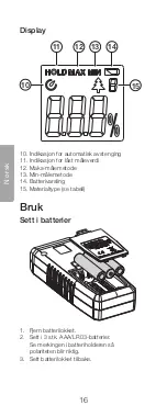 Предварительный просмотр 16 страницы Clas Ohlson 36-7744 Manual