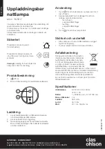 Preview for 2 page of Clas Ohlson 36-8217 Instructions For Use