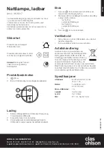 Preview for 3 page of Clas Ohlson 36-8217 Instructions For Use