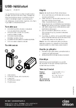 Предварительный просмотр 4 страницы Clas Ohlson 38-4518 Manual