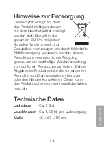 Предварительный просмотр 23 страницы Clas Ohlson 38-8626 Instruction Manual