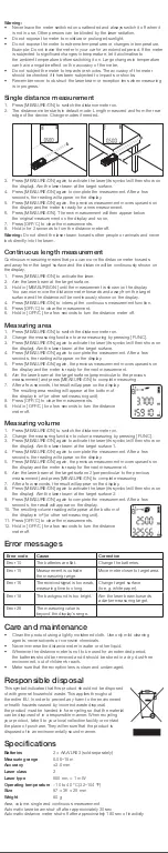 Предварительный просмотр 2 страницы Clas Ohlson 41-1107 User Manual