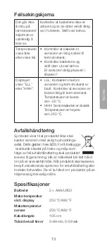 Предварительный просмотр 13 страницы Clas Ohlson 44-4262 Manual