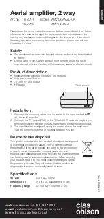 Clas Ohlson AM2069AGL-UK Quick Start Manual preview