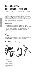 Preview for 6 page of Clas Ohlson APL-T18ZJ Manual