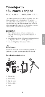 Preview for 9 page of Clas Ohlson APL-T18ZJ Manual