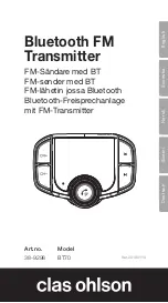 Preview for 1 page of Clas Ohlson BT70 Manual