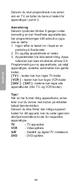 Preview for 44 page of Clas Ohlson BW6200 User Manual