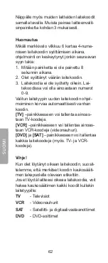 Preview for 62 page of Clas Ohlson BW6200 User Manual