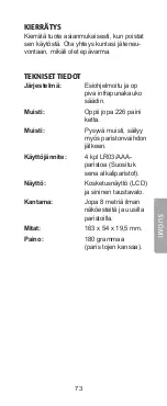 Preview for 73 page of Clas Ohlson BW6200 User Manual