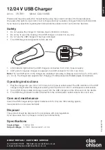 Clas Ohlson CAS-10USBi Manual preview