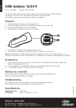 Preview for 2 page of Clas Ohlson CAS-9USBi Operating Instructions