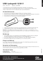 Preview for 5 page of Clas Ohlson CAS-9USBi Operating Instructions