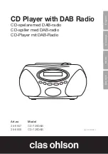 Clas Ohlson CD-726DAB User Manual preview