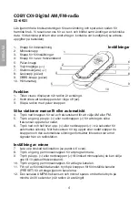 Preview for 4 page of Clas Ohlson COBY CX9 Instruction Manual